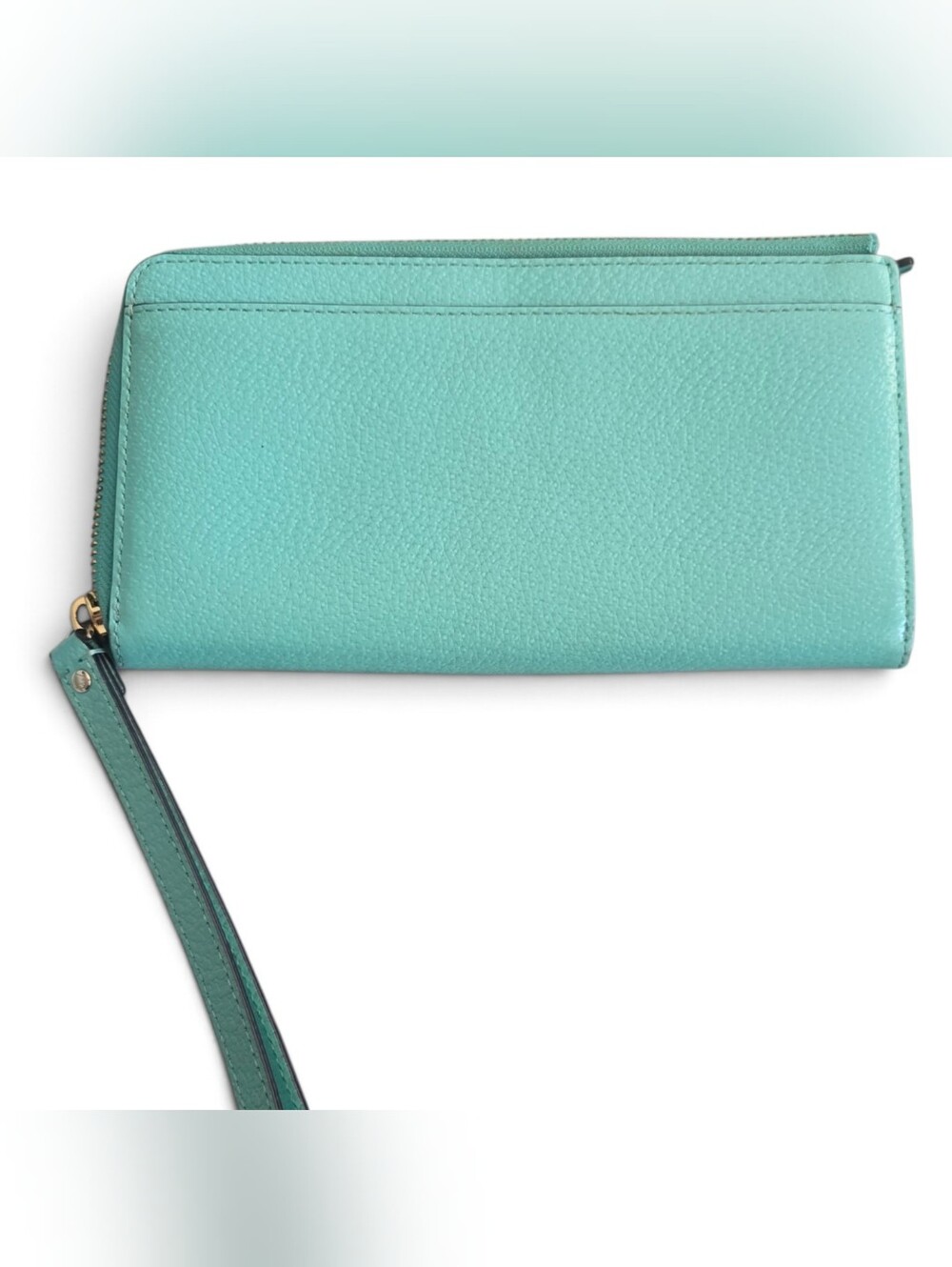 Kate Spade Wellesley Neda Continental Leather Zip-Around Wallet In Teal - Picture 2 of 5